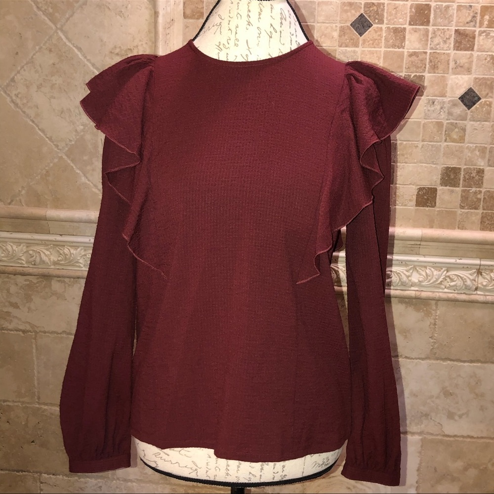 Madewell Ruffle-Front Top - Picture 2 of 6